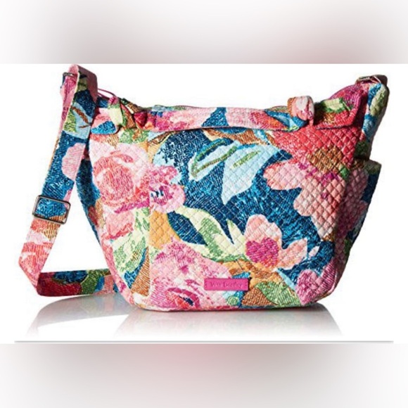 3 piece Vera Bradley Cotton Hadley Satchel Purse zip wallet small cosmetic pouch - Picture 2 of 16